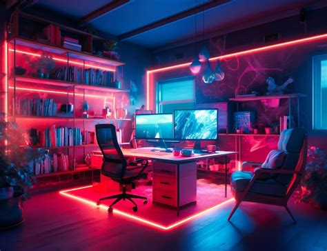 Premium Photo | Gaming house lighting design