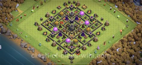 Trophy (Defense) Base TH9 with Link, Anti Everything, Hybrid - Clash of ...