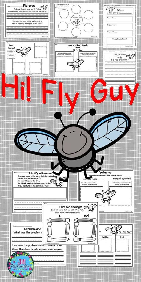 Hi! Fly Guy Activities Book Companion Kindergarten First Second Grade | Fly guy, Teaching first ...