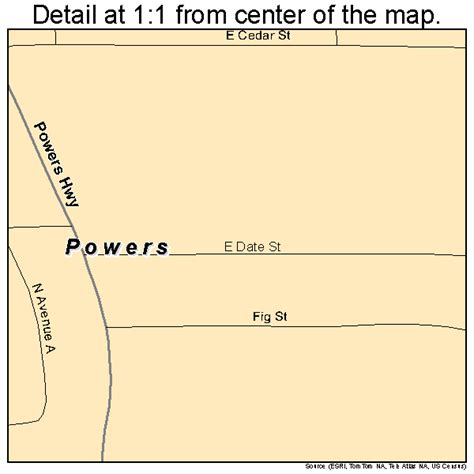 Powers Oregon Street Map 4159600