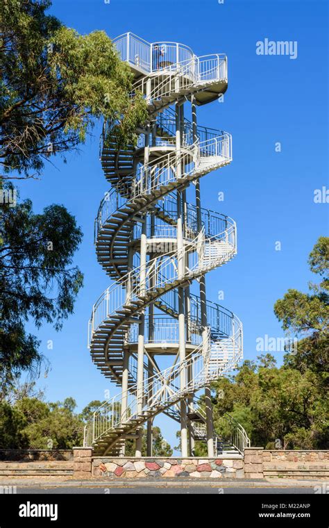 The 101 step double spiral staircase DNA Tower, Kings Park, Perth, Western Australia, Australia ...