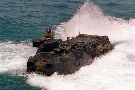 A US Marine Corps Amphibious Assault Vehicle. The Marines want to replace the ageing AAV7 ...