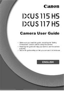 Canon Digital Ixus 115 HS Printed Manual