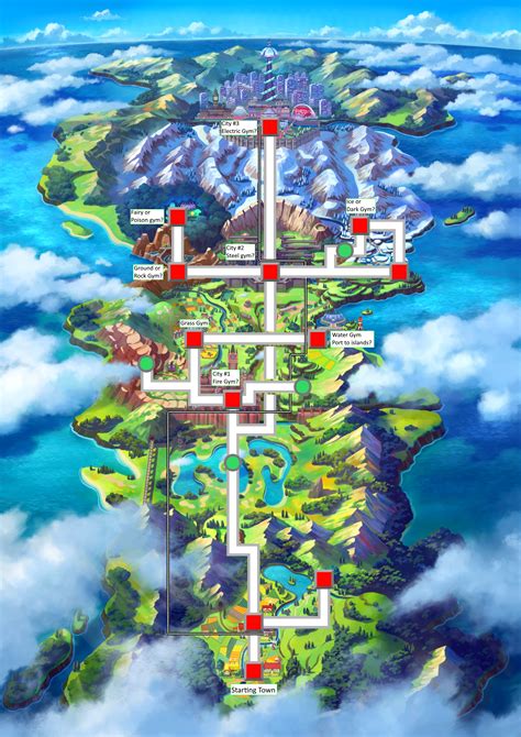 Galar Region route map and gym speculation : r/PokemonSwordShield