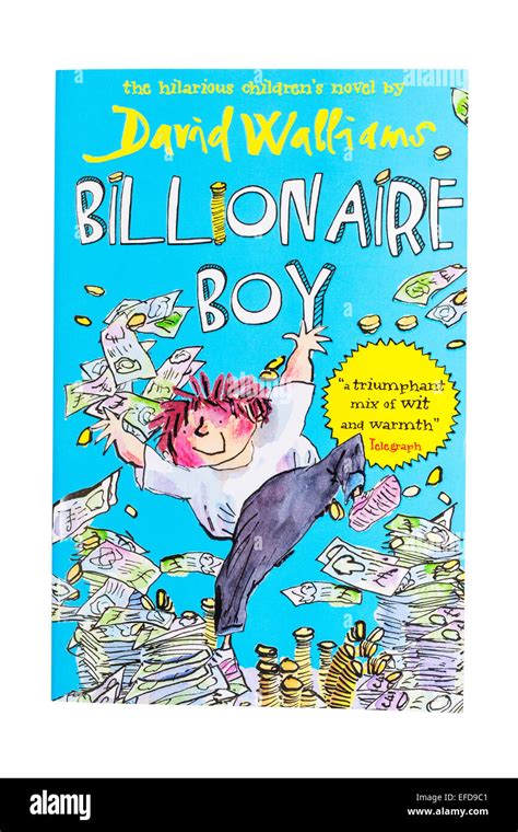 The book called Billionaire Boy written by David Walliams on a white ...