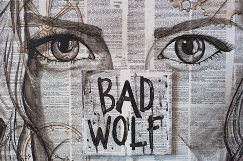 Bad Wolf Watercolor Fine Art Print by by ChrissieBrownArt on Etsy