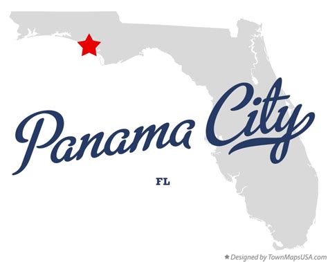 Map of Panama City, FL, Florida