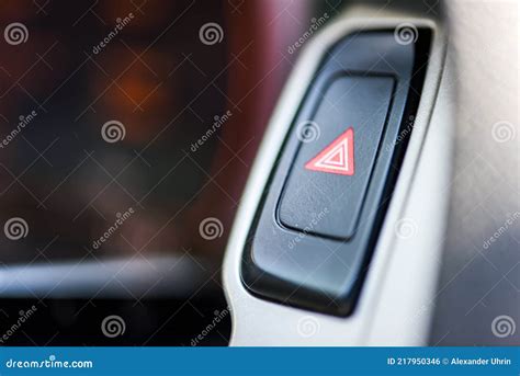 Presses the Emergency Stop Button in the Car. Stock Photo - Image of breakdown, indicator: 217950346