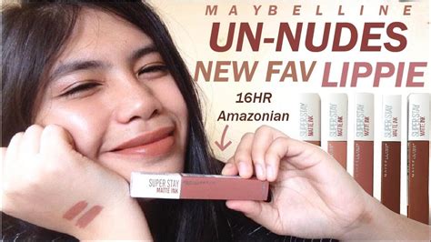 Ang gandaa! 16-hour Maybelline SuperStay Unnudes | Amazonian Swatch ...
