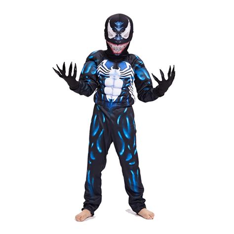 Boys Venom Spiderman Cosplay Boy Halloween Christmas Costume Superhero ...