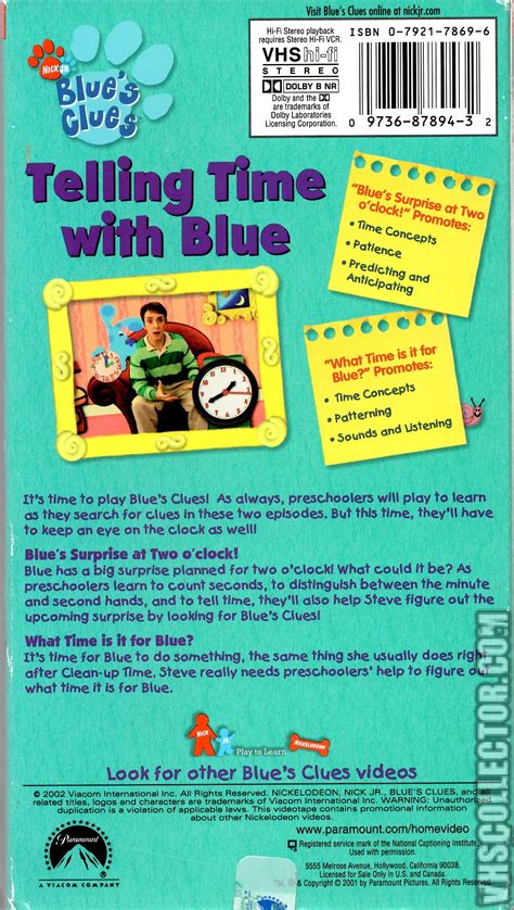 Blue's Clues Credits Vhs / Blues Clues Blues Big Holiday VHS Closing ...