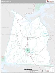 Clinton County, KY Zip Code Wall Map Premium Style by MarketMAPS