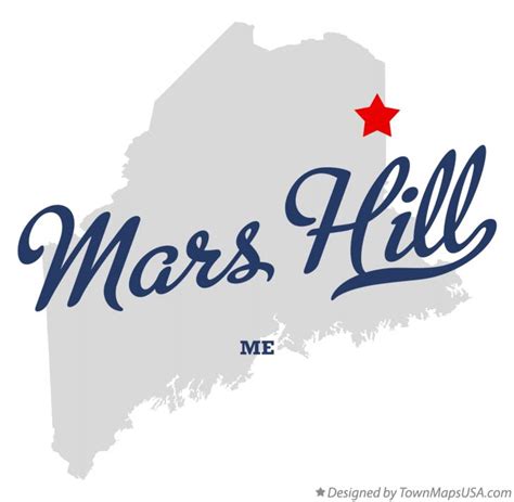 Map of Mars Hill, ME, Maine