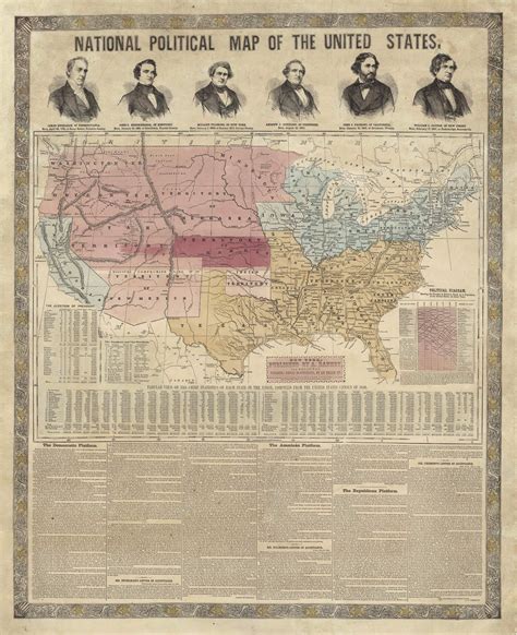 National Political Map documenting the high-stakes Election of 1856 - Rare & Antique Maps