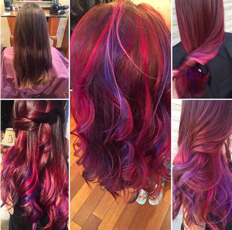 Hair color. Red and purple … | Red hair color, Hair styles, Hair color ...
