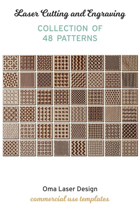 48 Patterns for Laser Engraving Svg. Box Lid Engraving Dxf - Etsy India