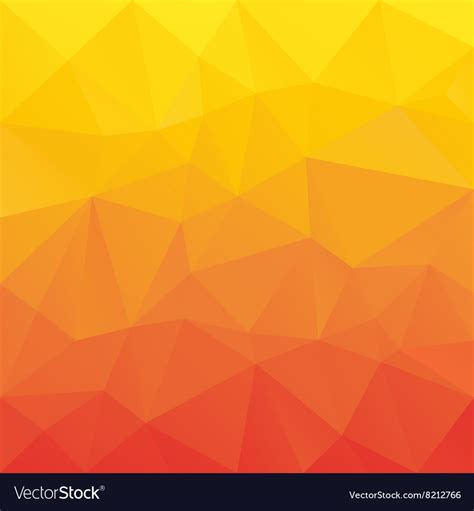 Red orange yellow gradient abstract polygon Vector Image