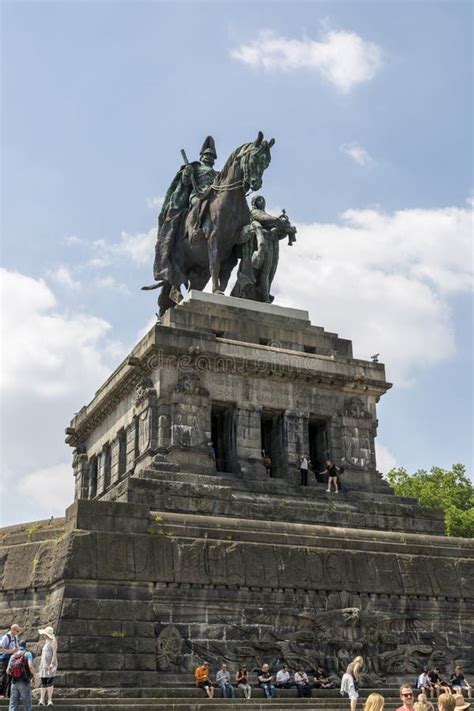 Monument To Kaiser Wilhelm I in Koblenz Editorial Stock Image - Image ...