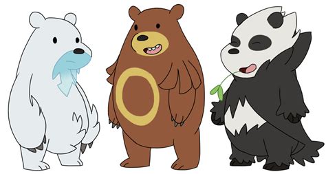 We Bare Bears/Pokemon - Grizzly "Grizz", Panda, Ice Bear