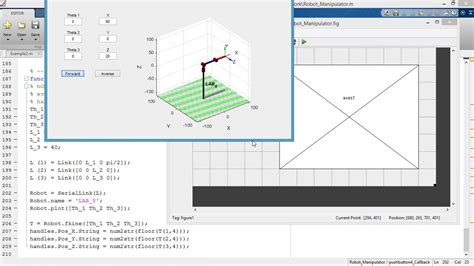 Using [peter corke] robotics toolbox with Matlab GUI - Forward and Inverse kinematics. - YouTube