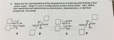 Solved Below are four representations of the stereoisomers | Chegg.com