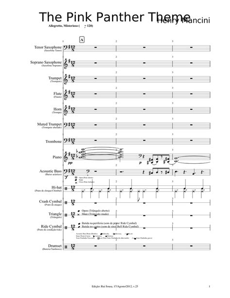 The Pink Panther Theme - Orchestral Version Sheet music | Download free in PDF or MIDI ...