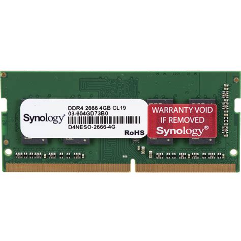 Synology 4GB DDR4 2666 MHz Non-ECC SO-DIMM Memory D4NESO-2666-4G