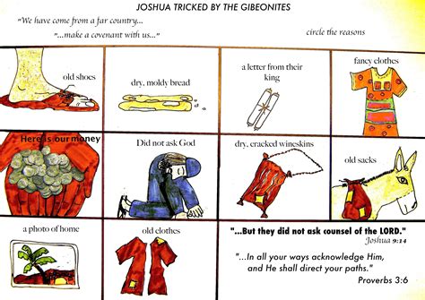 teaching kids the gibeonites tricked Joshua - Google Search | Joshua ...