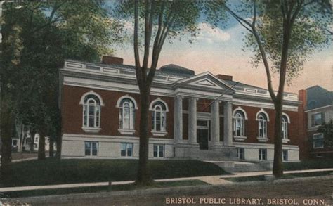 Bristol Public Library Connecticut Postcard