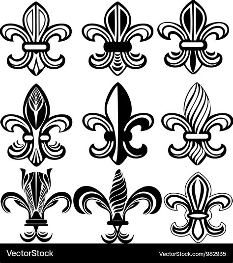 Fleur de lis new orleans symbol Royalty Free Vector Image