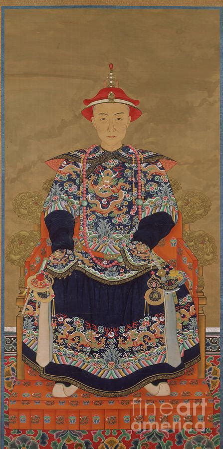 Portrait Of Qianlong Emperor As A Young by Heritage Images