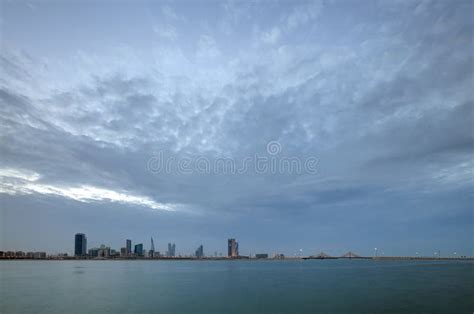 Bahrain Skyline with Dense Cloud at Dusk Stock Photo - Image of scene, high: 120419874