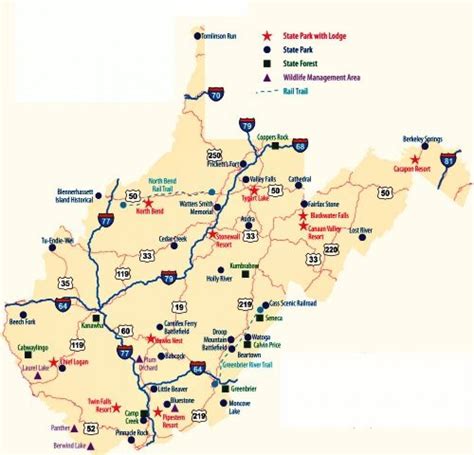 West Virginia State Parks Map - Printable Map