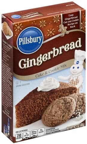 Pillsbury Gingerbread Cake & Cookie Mix - 14.5 oz, Nutrition ...