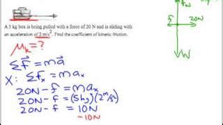 Coefficient Of Kinetic Friction Formula