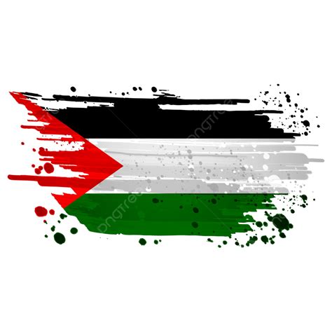 Palestine Flag PNG Image, Palestine Flag Watercolor Paint Brush ...