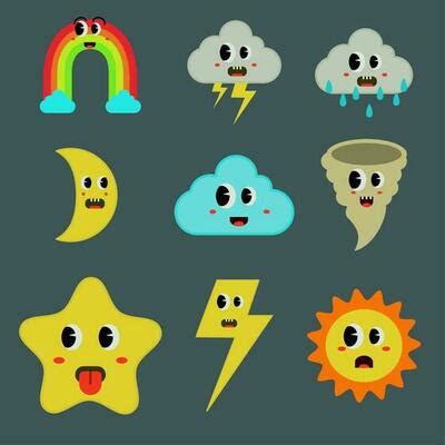 Weather Emoji Vector Art, Icons, and Graphics for Free Download