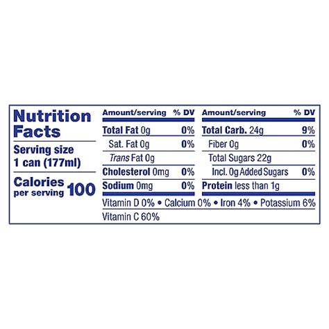 Dole Fruit Juice Nutrition Facts | Besto Blog