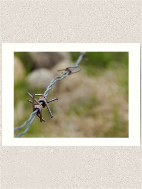 "Barbed wire fence" Art Print by 1-2-6-REV | Redbubble