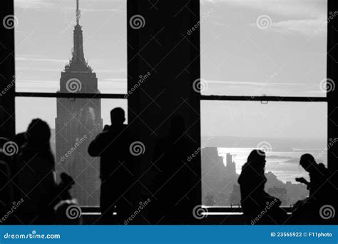 Window View Of New York City Manhattan Skyline Wit Stock Photography ...