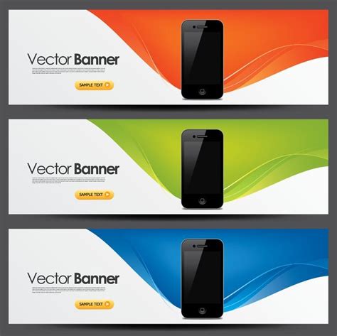 Mobile Banner Design Free Vector Download | FreeImages