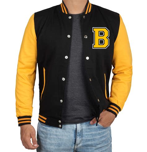 Buy Decrum Black and Yellow Letterman Jacket Men - High School Baseball ...