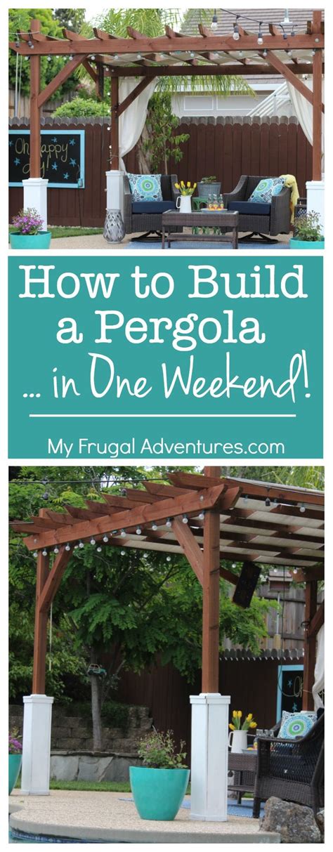 How to Build a Pergola - My Frugal Adventures | Outdoor pergola, Pergola, Pergola patio