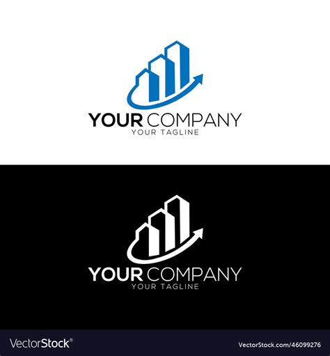 Financial services logo design Royalty Free Vector Image