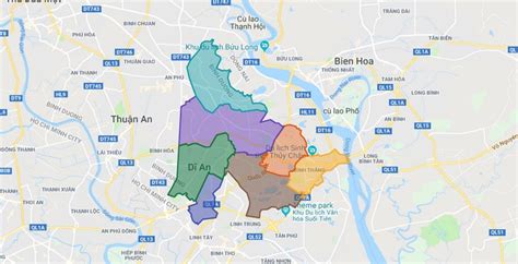 Map of Di An town - Binh Duong - Thong Thai Real