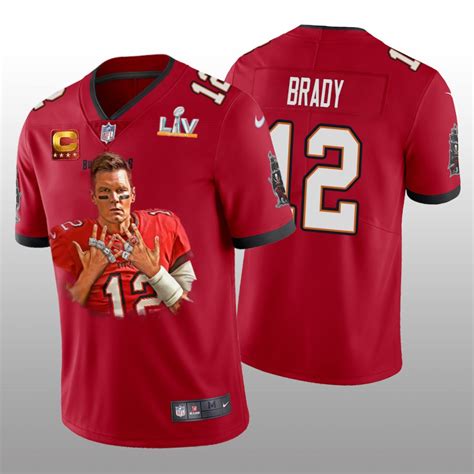 Tampa Bay Buccaneers Tom Brady Red Jersey Super Bowl LV Champions 7 ...