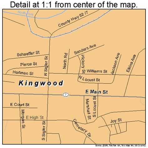 Kingwood West Virginia Street Map 5444044