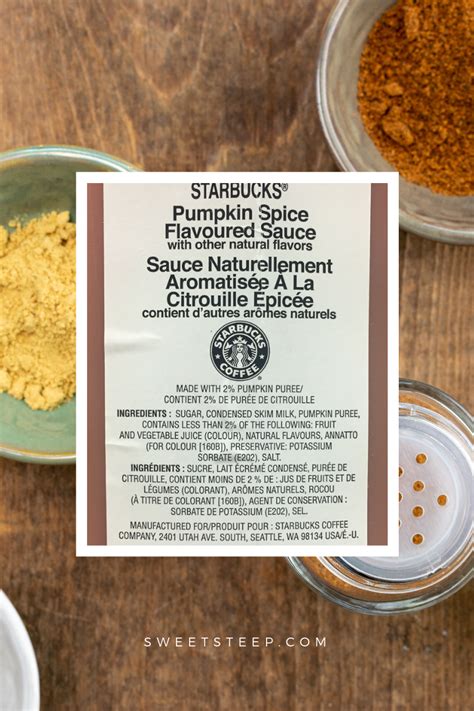 Starbucks Pumpkin Spice Sauce for Coffee & Tea - Sweet Steep