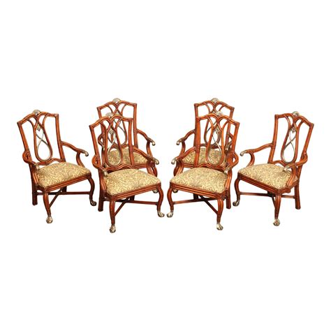 Century Furniture British Colonial Style Bamboo Dining Chairs - Set of ...