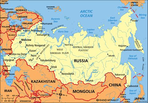 Russia Political Map | Political map, Map, Russia